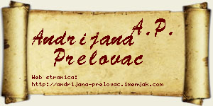 Andrijana Prelovac vizit kartica